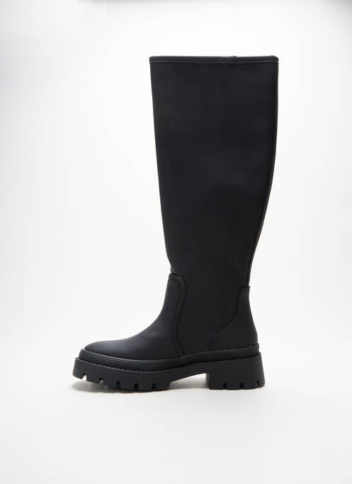 Bottes matière lisse talon de 4 à 6cm noir JUSTFAB femme