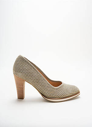 Escarpins nubuck talon de 7 à 9cm vert MYMA femme