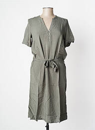 Robe mi-longue coupe fluide manches courtes vert ESPRIT DE LA MER femme