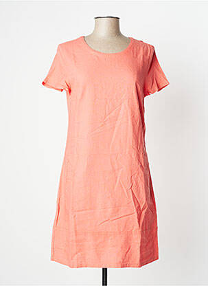 Robe mi-longue manches courtes manches courtes orange ESPRIT DE LA MER femme