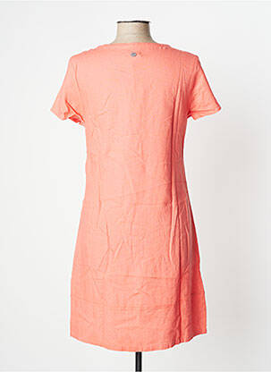 Robe mi-longue manches courtes manches courtes orange ESPRIT DE LA MER femme