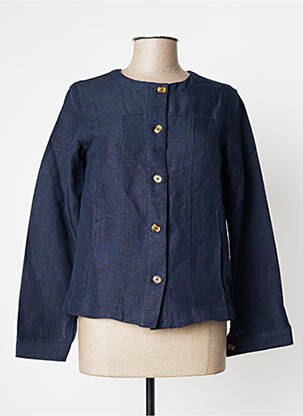 Veste casual col rond bleu ESPRIT DE LA MER femme