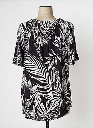 Top coupe fluide manches courtes noir CECIL femme