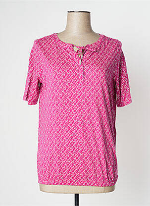 Top tissage jersey manches courtes violet CECIL femme