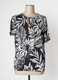 Top tissage jersey manches courtes noir CECIL femme