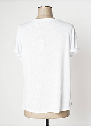 Top tissage jersey manches courtes blanc CECIL femme