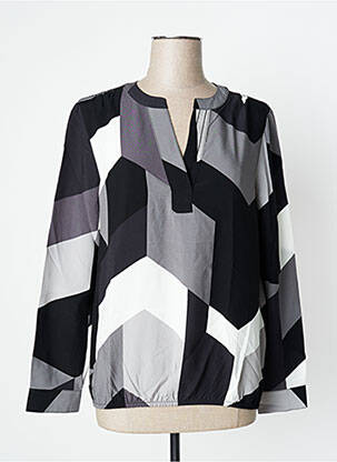 Blouse tissage popeline manches longues gris CECIL femme