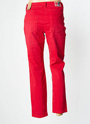 Pantalon droit stretch taille normale rouge CECIL femme