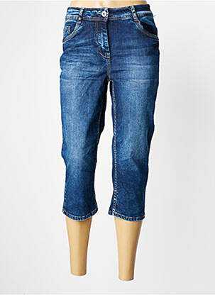 Pantacourt stretch taille normale bleu CECIL femme