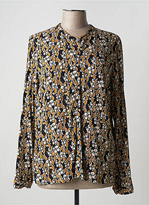 Chemisier imprimé fleurs manches longues jaune MAE MAHE femme