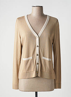 Gilet manches longues fermeture boutonnée sur le devant beige SAINT CHARLES femme