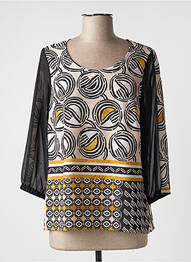 Blouse légère et transparente manches 3/4 beige MERI & ESCA femme