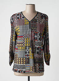Blouse manches longues manches longues noir GEVANA femme