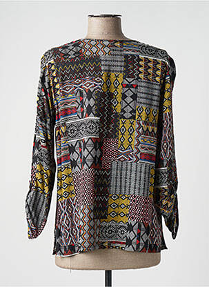 Blouse manches longues manches longues noir GEVANA femme