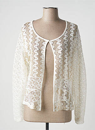 Veste casual col rond blanc MERI & ESCA femme