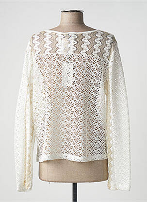 Veste casual col rond blanc MERI & ESCA femme