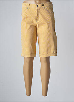 Bermuda coupe droite taille normale jaune TONI femme