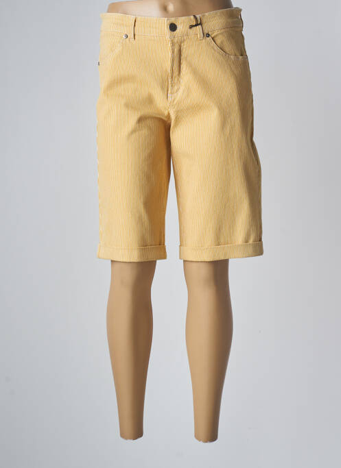 Bermuda coupe droite taille normale jaune TONI femme