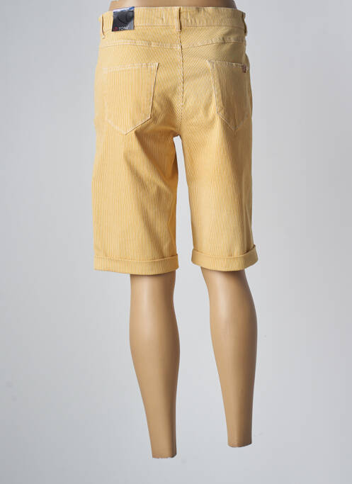 Bermuda coupe droite taille normale jaune TONI femme