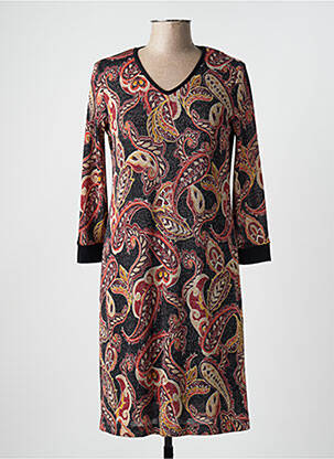 Robe mi-longue manches 3/4 manches 3/4 noir TELMAIL femme