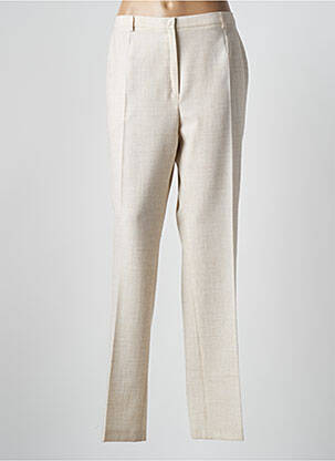 Pantalon droit stretch taille normale beige GUY DUBOUIS femme