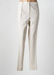 Pantalon droit stretch taille normale beige GUY DUBOUIS femme