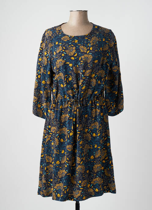 Robe mi-longue imprimé fleurs manches 3/4 bleu ARMOR LUX femme