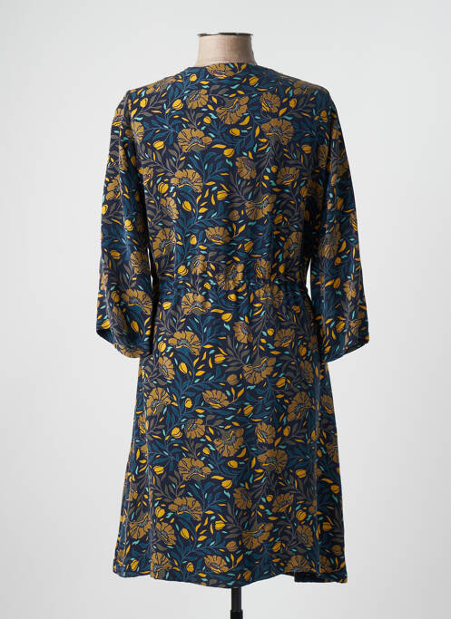 Robe mi-longue imprimé fleurs manches 3/4 bleu ARMOR LUX femme