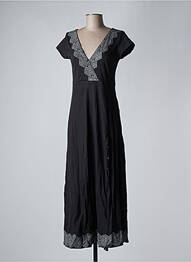 Robe longue manches courtes manches courtes noir SINOE BY BAMBOO'S femme