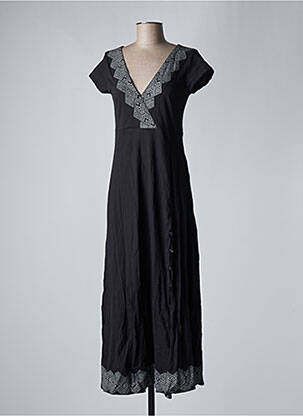Robe longue manches courtes manches courtes noir SINOE BY BAMBOO'S femme