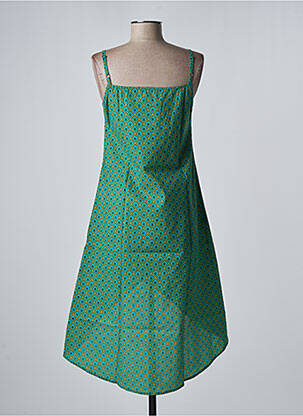 Robe mi-longue imprimé fantaisie fines bretelles vert SINOE BY BAMBOO'S femme