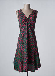 Robe mi-longue imprimé fleurs sans manche noir SINOE BY BAMBOO'S femme