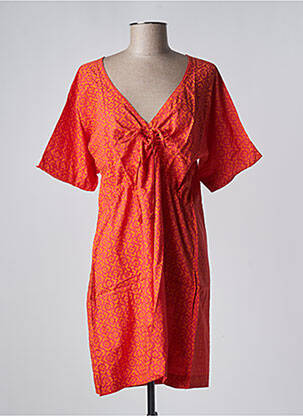 Robe courte manches courtes manches courtes orange SINOE BY BAMBOO'S femme