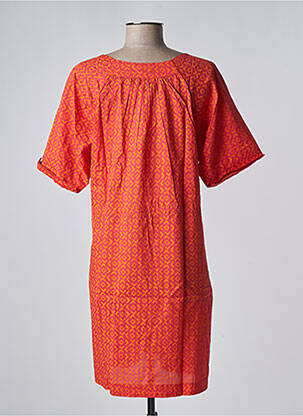 Robe courte manches courtes manches courtes orange SINOE BY BAMBOO'S femme