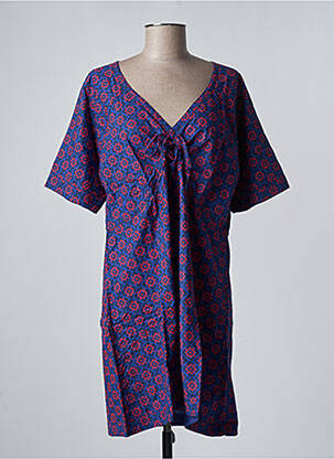 Robe courte manches courtes manches courtes bleu SINOE BY BAMBOO'S femme