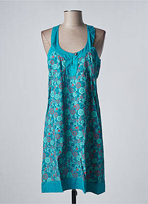 Robe mi-longue imprimé fantaisie sans manche vert SINOE BY BAMBOO'S femme