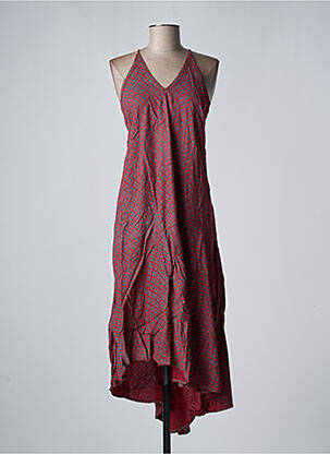 Robe mi-longue rouge BAMBOO'S pour femme