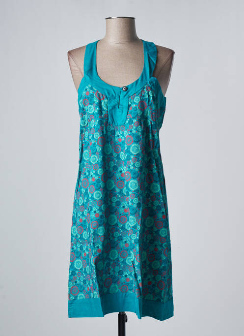 Robe mi-longue imprimé fantaisie sans manche vert SINOE BY BAMBOO'S femme