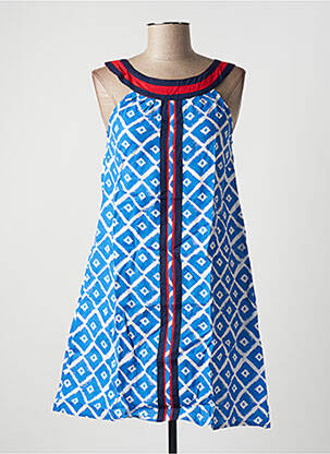 Robe courte sans manche sans manche bleu BAMBOO'S femme