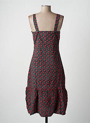Robe mi-longue imprimé fleurs fines bretelles noir SINOE BY BAMBOO'S femme
