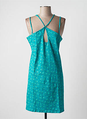Robe mi-longue imprimé fantaisie fines bretelles vert SINOE BY BAMBOO'S femme