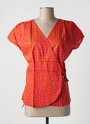 Blouse manches courtes orange SINOE BY BAMBOO'S femme