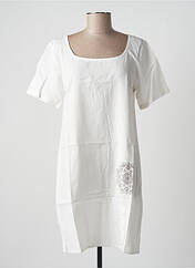 Robe mi-longue blanc BAMBOO'S pour femme seconde vue