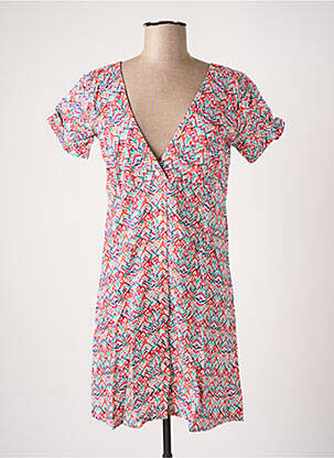 Robe courte manches courtes manches courtes rouge SINOE BY BAMBOO'S femme
