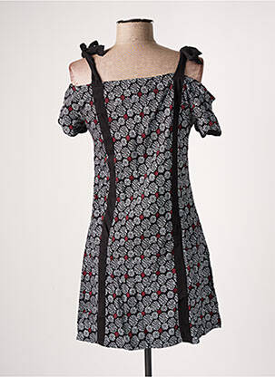 Robe courte manches courtes manches courtes noir BAMBOO'S femme