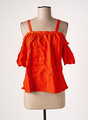 Blouse manches courtes manches courtes orange BAMBOO'S femme