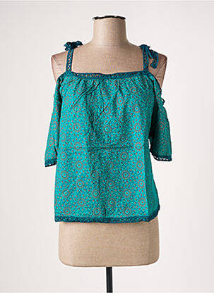 Blouse imprimé fantaisie manches 3/4 vert BAMBOO'S femme