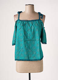 Blouse imprimé fantaisie manches 3/4 vert BAMBOO'S femme