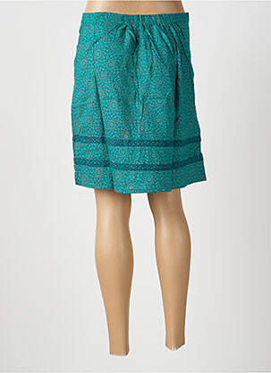 Jupe courte taille élastique vert BAMBOO'S femme