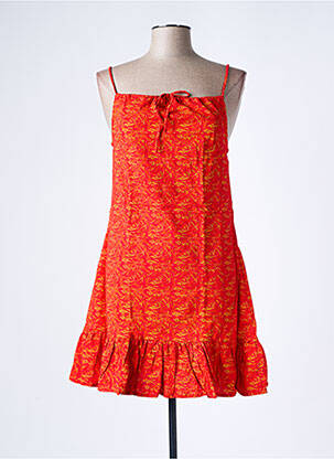 Robe courte coupe cintrée fines bretelles rouge SINOE BY BAMBOO'S femme